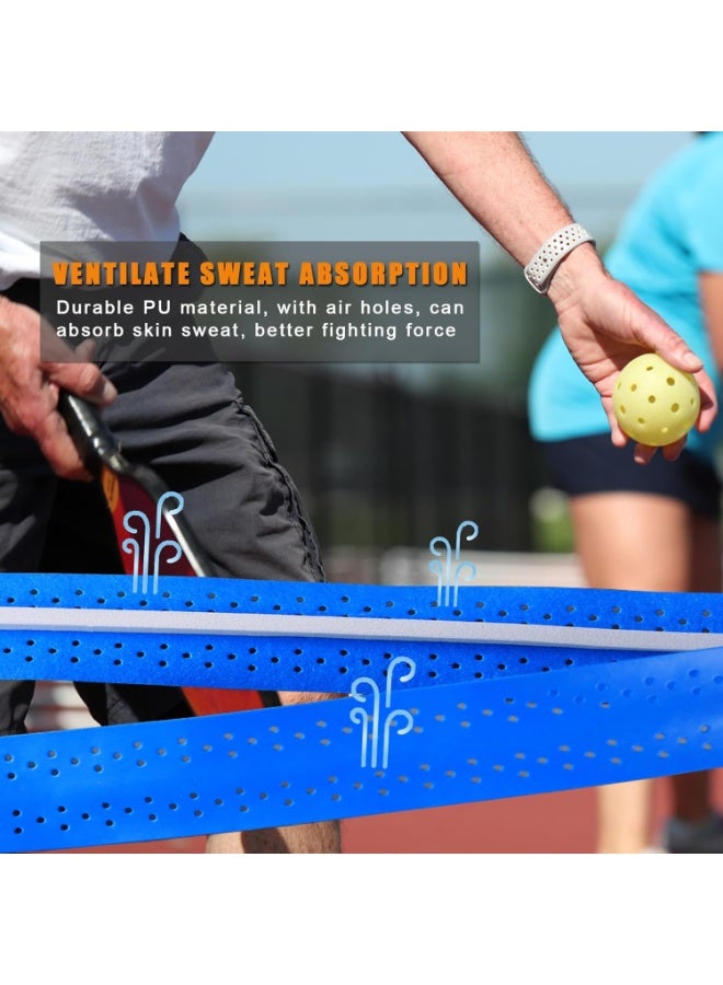 SRLIWHITE 12PCS Tennis or Badminton Overgrips, Anti-Slip Perforated Racket Grip Tape, Ultra Absorbent, Breathable and Quick Dry (6 Colors, 1.1M Length) - Image 2
